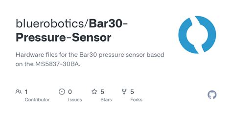 Blue Robotics Bar30 Pressure Sensor Documentation PDF